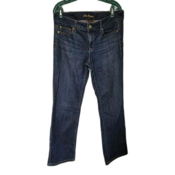 Ann Taylor Modern Fit Lindsay Waist Bootcut Jeans 10 Blue Mid Rise - Picture 1 of 7